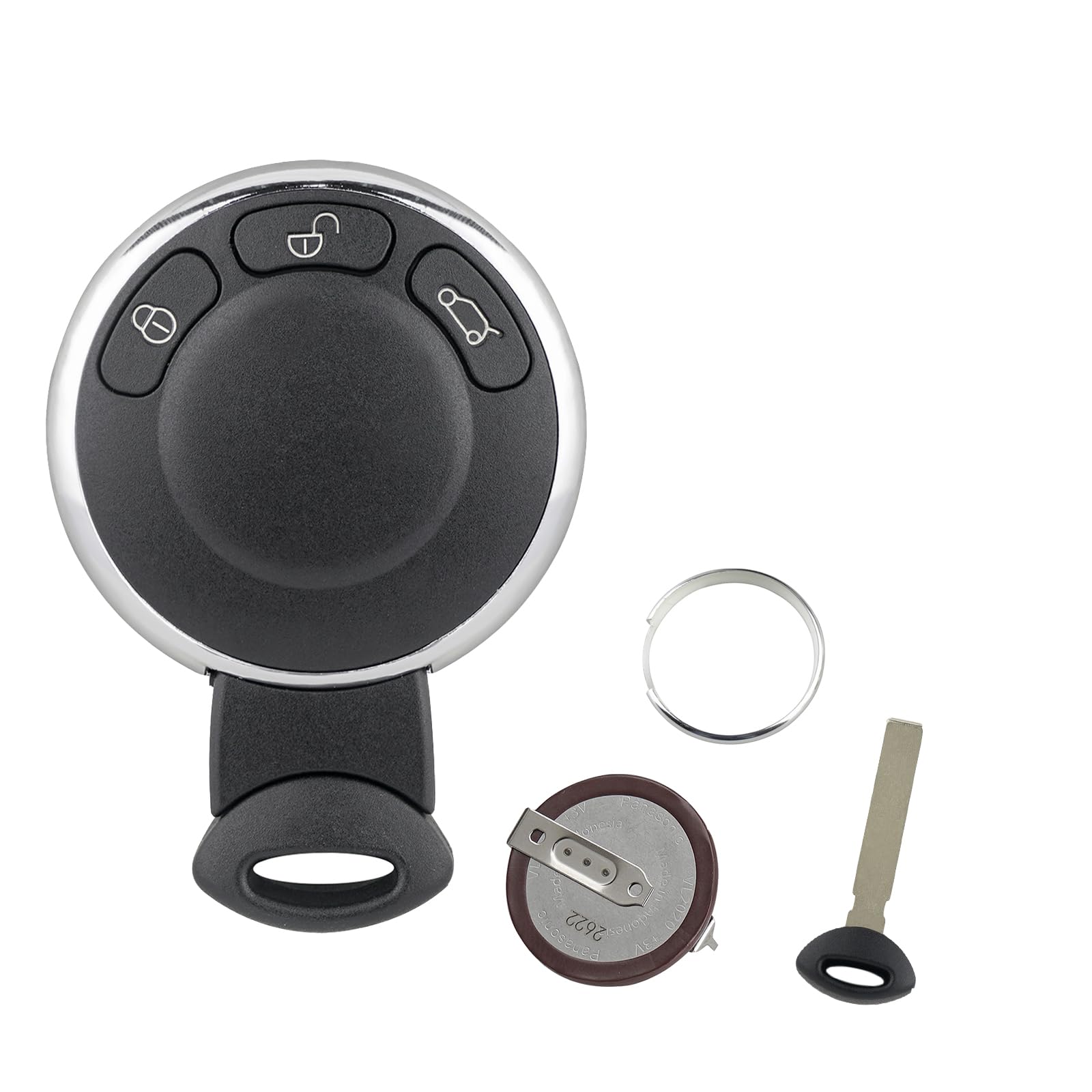 3 Tasten Mini Cooper Schlüsselanhänger mit VL2020 Batterie Mini Autoschlüssel Mini R56 R57 R60 Countryman Schlüsselgehäuse mit ungeschliffener Klinge 3 Tasten Mini Cooper Schlüsselanhänger mit VL2020 Batterie Mini Autoschlüssel Mini R56 R57 R60 Countryman Schlüsselgehäuse mit ungeschliffener Klinge von Vailikey