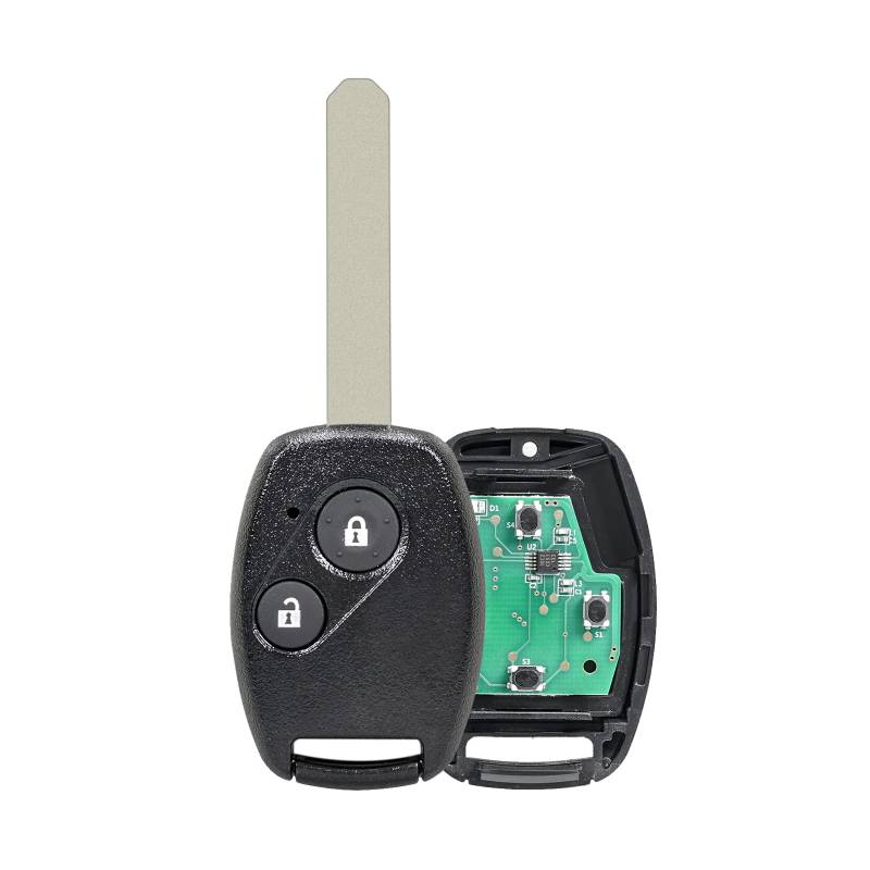 Vailikey 433 MHz 2-Tasten-Autoschlüssel für Honda Civic CRV Jazz Accord mit ID46/PCF7936 Chip FCCID: OUCG8D-382H-A Hon66 Klinge von Vailikey