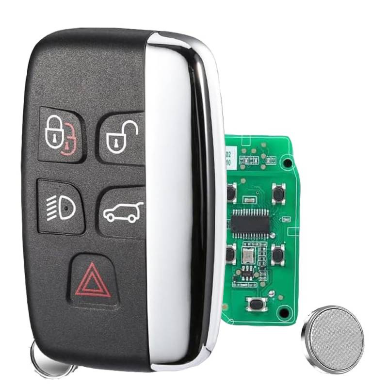 433 MHz 5 Butttons Land Rover Discovery Sport Key Jaguar Evoque F Pace xf Autoschlüssel Range Rover Feelander 2 Fernbedienung PCF7945Chip FCCID: KOBJTF10A von Vailikey
