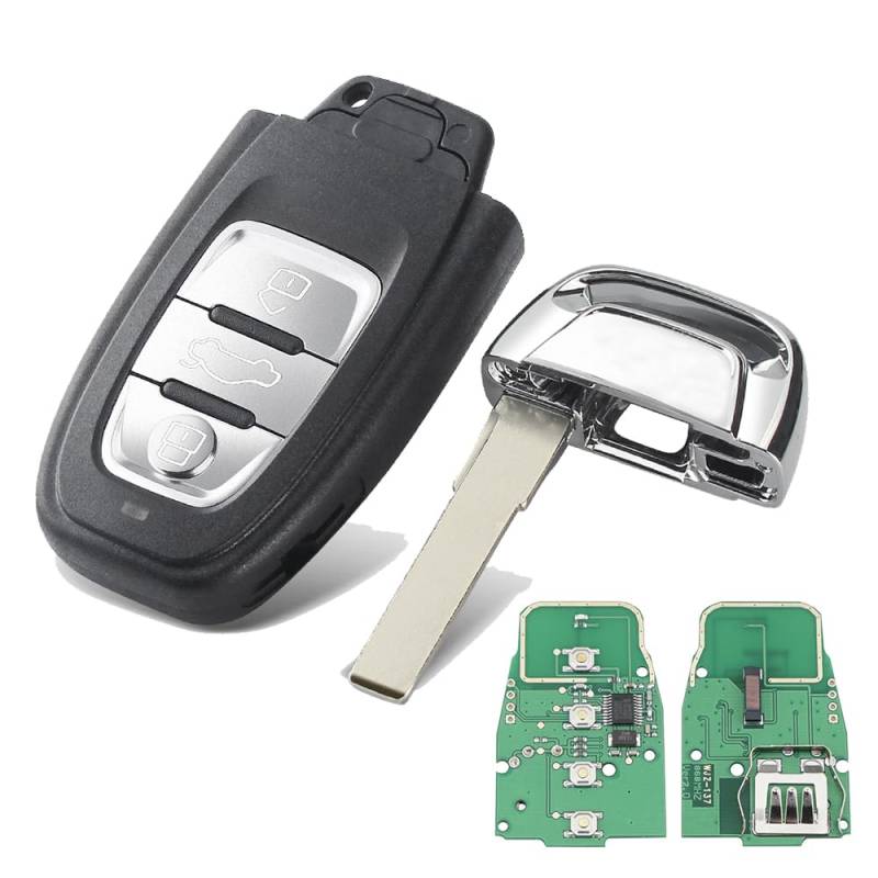 868 MHz 3 Tasten Smart Auto Fernbedienung Schlüsselanhänger für Audi Q5 A4 A5 8T0959754D Auto Schlüsselanhänger Ersatz mit Batterie von Vailikey