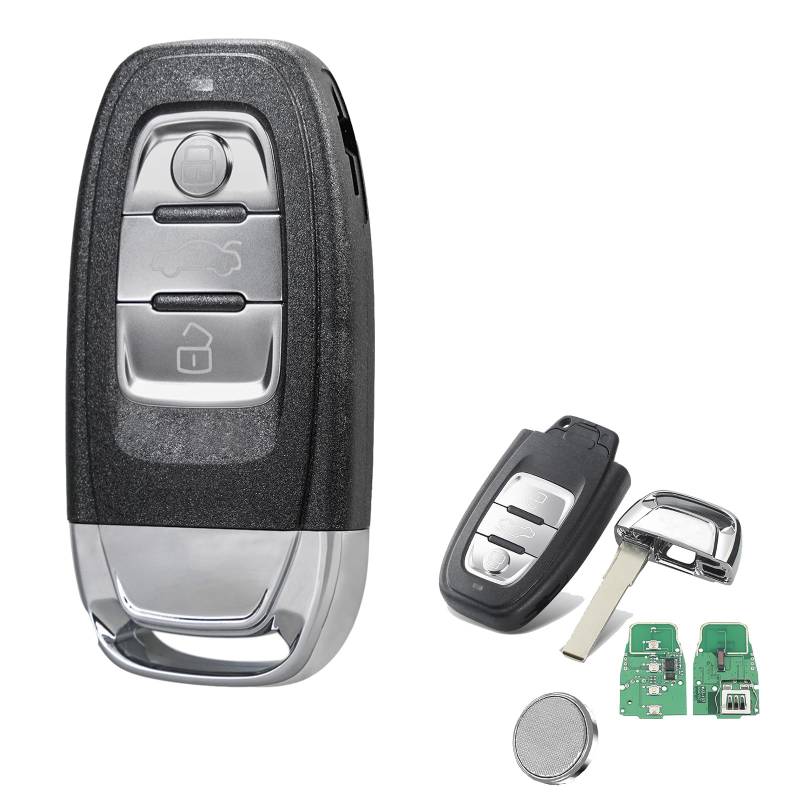 868 MHz, 3 Tasten, Audi A1, A3, A4, A5, A6, A7, Schlüssel, A-udi Q3, Q4, Q5, Q6, Q7, Q8, RS7, S4, S5, Schlüssel, 8T0959754D von Vailikey