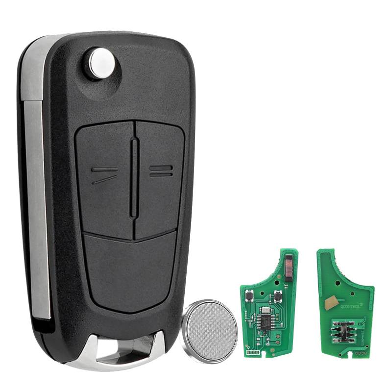 Vailikey Delphi System 433MHz für Opel Corsa D Meriva B Autoschlüssel Schlüsselanhänger 2 Tasten C-orsa Fernbedienung Schlüssel mit Chip PCF7941 HU100 Klinge von Vailikey