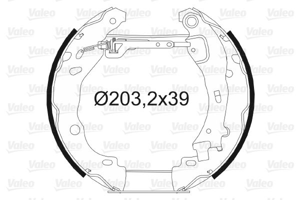 Bremsbackensatz Hinterachse Valeo 554871 von Valeo
