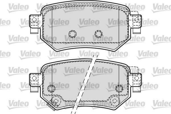Bremsbelagsatz, Scheibenbremse Hinterachse Valeo 601688 von Valeo