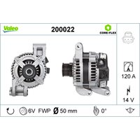 Drehstromgenerator VALEO 200022 von Valeo