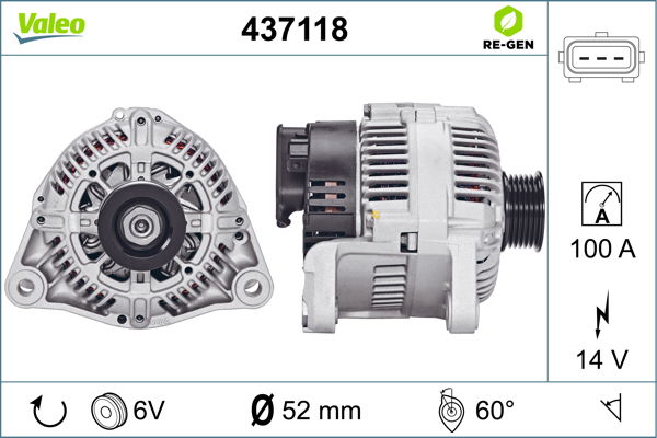 Generator Valeo 437118 von Valeo