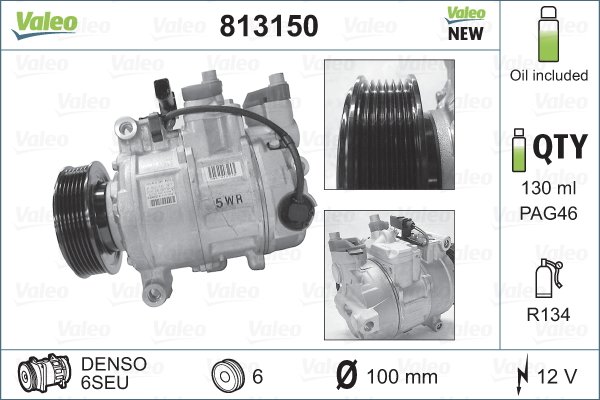 Kompressor, Klimaanlage Valeo 813150 von Valeo