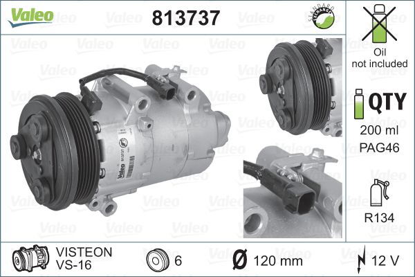 Kompressor, Klimaanlage Valeo 813737 Kompressor, Klimaanlage Valeo 813737 von Valeo