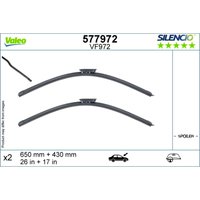 Scheibenwischer VALEO 577972, Silencio Länge 650+430mm, Vorne, 2 Stück von Valeo