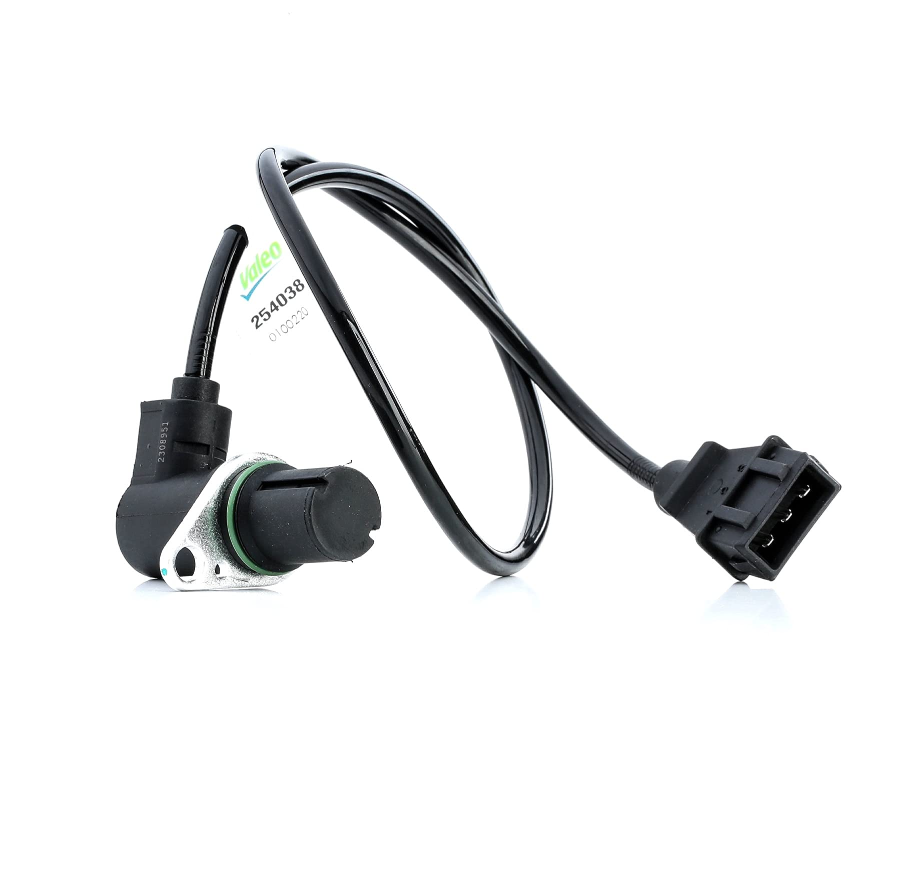 VALEO 254038 Impulsgeber Kurbelwelle Anzahl der Pins : 3 Plug Type : ANGULAR Mit Kabel : YES Sondenlänge [mm] : 24 Sensortechnik : HALL von VALEO