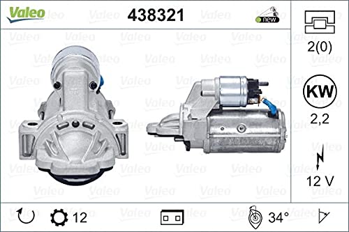 VALEO 438321 Starter Nennleistung: 2,2 kW Stop & Start: NO Zähnezahl: 12 zähne Spannung: 12 V Drehrichtung: CLOCKWISE VALEO 438321 Starter Nennleistung: 2,2 kW Stop & Start: NO Zähnezahl: 12 zähne Spannung: 12 V Drehrichtung: CLOCKWISE von Valeo