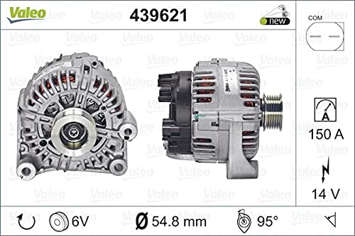 VALEO 439621 Generator Ladestrom des Generators: 150 Amp Rippen: 6 rippen Riemenscheibe Ø: 54,8 mm Spannung: 14 V Drehrichtung: CLOCKWISE VALEO 439621 Generator Ladestrom des Generators: 150 Amp Rippen: 6 rippen Riemenscheibe Ø: 54,8 mm Spannung: 14 V Drehrichtung: CLOCKWISE von VALEO