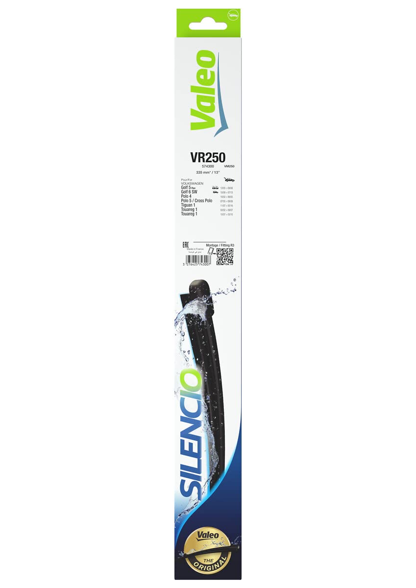 VALEO Silencio Wischer - VR250 - Hohe Leistung, hervorragende Rundumsicht, einfache Montage - Original Flachblatt 335mm - Hinten - Beinhaltet: 1 Wischblatt - 574300 VALEO Silencio Wischer - VR250 - Hohe Leistung, hervorragende Rundumsicht, einfache Montage - Original Flachblatt 335mm - Hinten - Beinhaltet: 1 Wischblatt - 574300 von Valeo