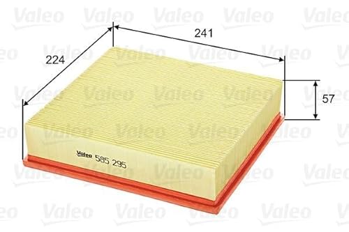VALEO 585295 Luftfilter Motorfilter Ausgezeichnete Filtrationseigenschaften, Longlife Kapazität, exakt und einfach fit von Valeo