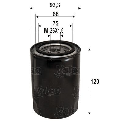 VALEO 586076 Ölfilter Motorfilter Ausgezeichnete Filtrationseigenschaften, Longlife Kapazität, genau und einfach von Valeo