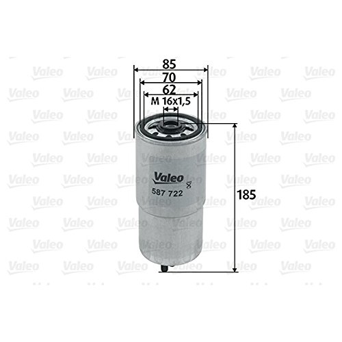 VALEO 587722 Kraftstofffilter Motorfilter Ausgezeichnete Filtrationseigenschaften, Langlaskapazität, genau und einfach von Valeo