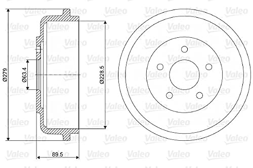 VALEO 237053 Bremstrommel von VALEO