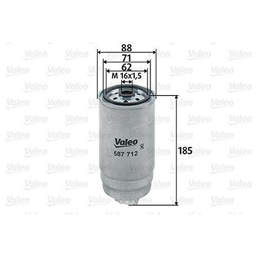 VALEO 587712 Kraftstofffilter Motorfilter Ausgezeichnete Filtrationseigenschaften, Langlaskapazität, genau und einfach von Valeo