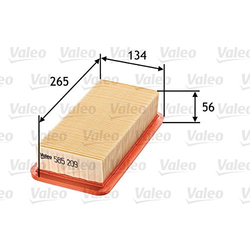 VALEO 585209 Luftfilter Motorfilter Ausgezeichnete Filtrationseigenschaften, Longlife Kapazität, exakt und einfach fit von Valeo