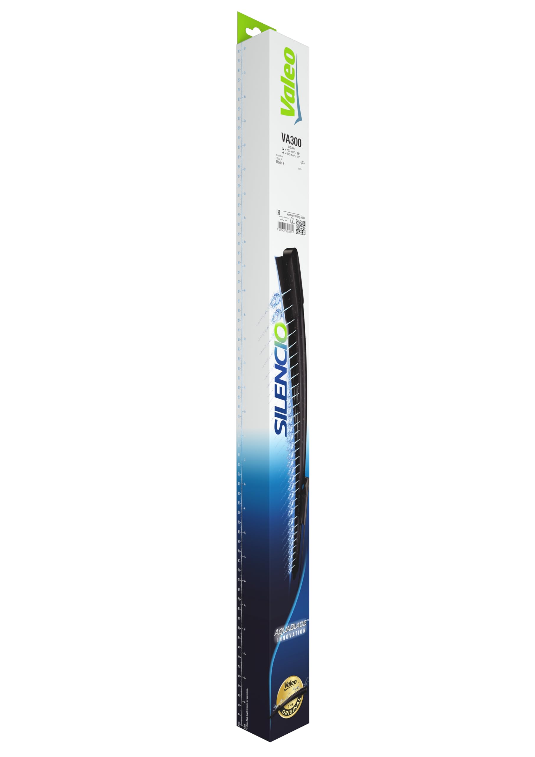 VALEO Silencio Original Aquablade Wischer - VA300 - Set aus besten Reinigungs- und Wischleistung - Wischerblätter 700mm/450mm - Vorne - Set mit 2 Wischerblättern - 572300 VALEO Silencio Original Aquablade Wischer - VA300 - Set aus besten Reinigungs- und Wischleistung - Wischerblätter 700mm/450mm - Vorne - Set mit 2 Wischerblättern - 572300 von VALEO