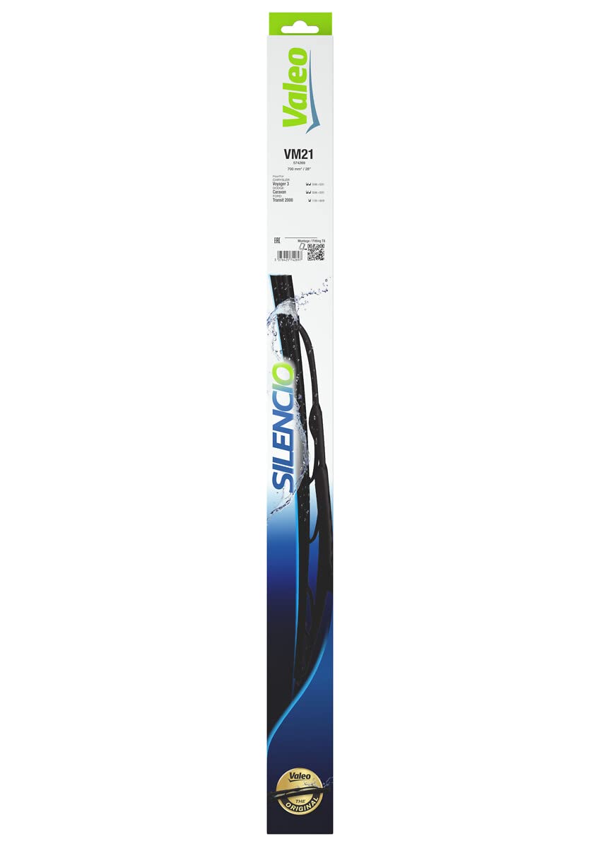 VALEO Silencio Wischer - VM21 - Ganzjahres-Wischer langlebig und widerstandsfähig für konventionelle Windschutzscheibenwischer 700mm - Vorne - Beinhaltet: 1 Wischblatt - 574269 VALEO Silencio Wischer - VM21 - Ganzjahres-Wischer langlebig und widerstandsfähig für konventionelle Windschutzscheibenwischer 700mm - Vorne - Beinhaltet: 1 Wischblatt - 574269 von Valeo