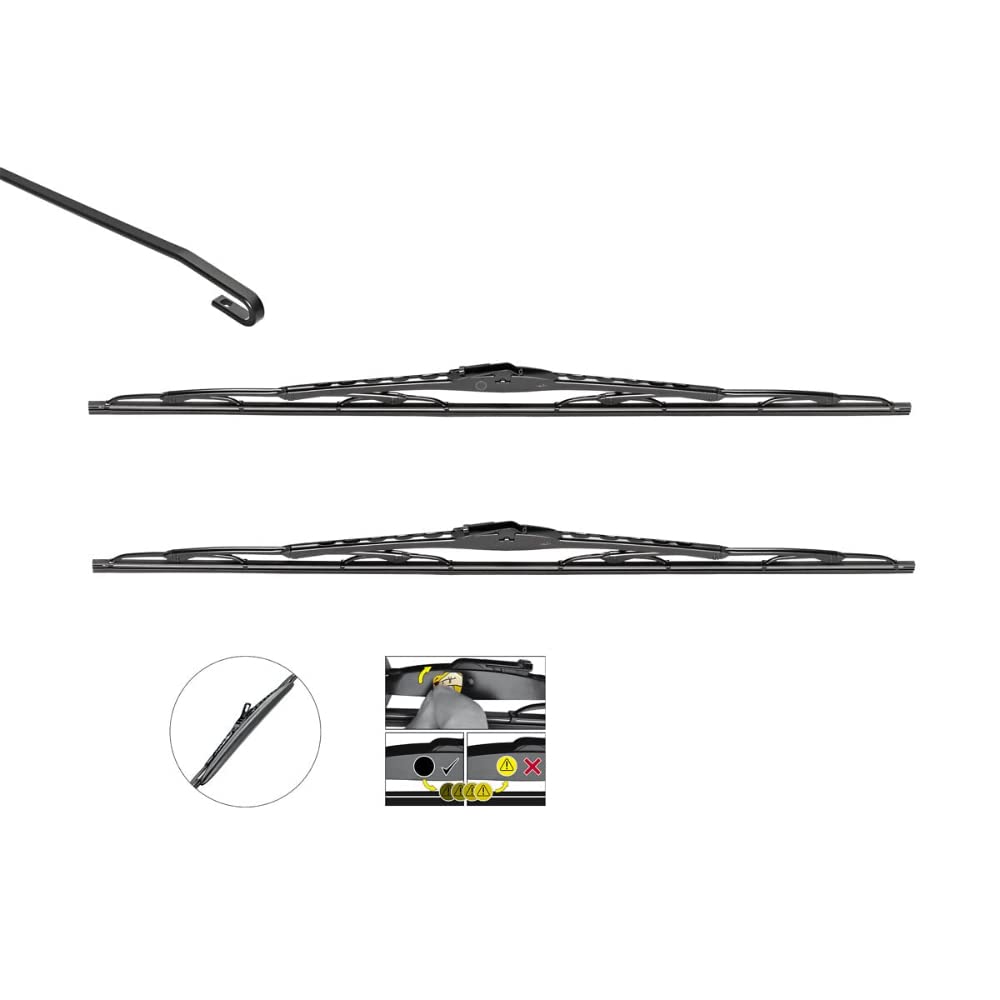 VALEO Silencio Wischer - VM216 - Set aus optimal aerodynamischen konventionellen Original Wischerblättern mit Spoiler - 550mm/410mm - Vorne - Set mit 2 Wischerblättern - 574287 VALEO Silencio Wischer - VM216 - Set aus optimal aerodynamischen konventionellen Original Wischerblättern mit Spoiler - 550mm/410mm - Vorne - Set mit 2 Wischerblättern - 574287 von VALEO