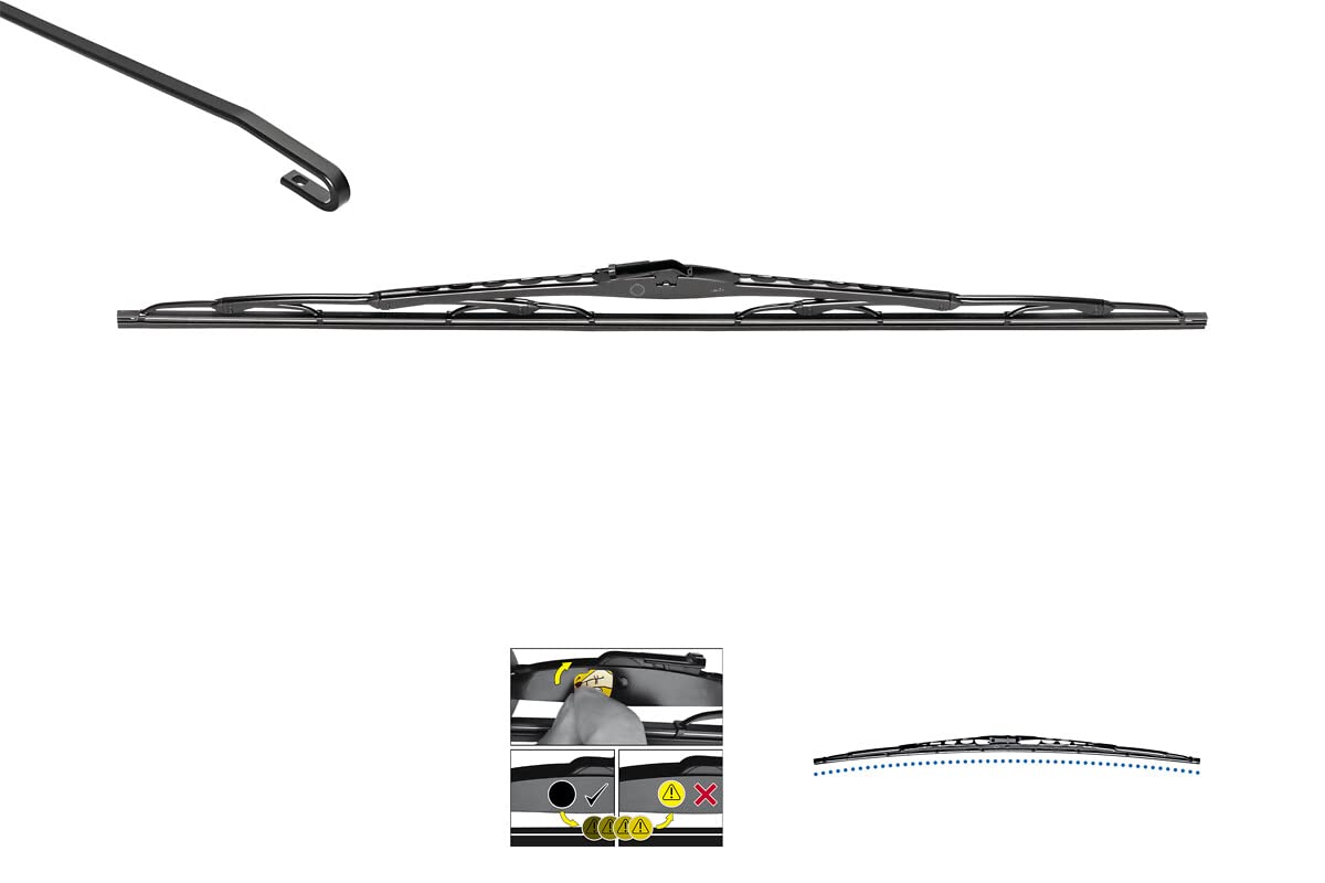 VALEO Silencio Wischer - VM23 - Ganzjahres- und passgenaues Windschutzscheibenwischerblatt 475mm - Vorne - Beinhaltet: 1 Wischblatt - 574148 von VALEO