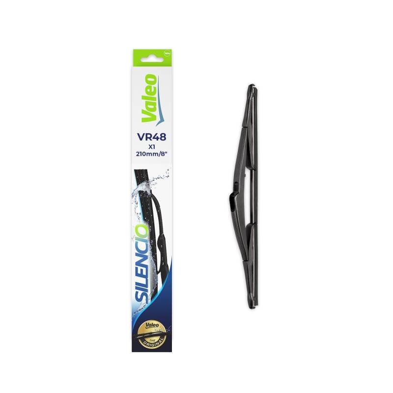 VALEO Silencio Wischer - VR48 - Ganzjährig Beständig, widerstandsfähig, perfekte Passgenauigkeit - Konventionelles Wischblatt 210mm - Hinten - Beinhaltet: 1 Wischblatt - 574590 von VALEO