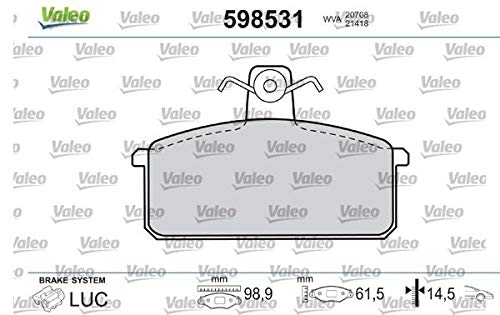VALEO 598531 PKW Bremsbelagsatz von Valeo