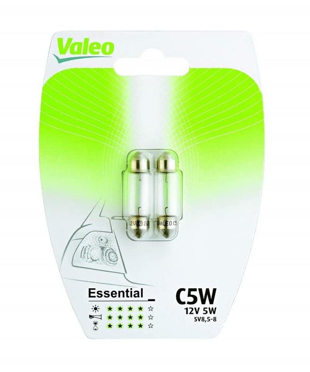 Valeo Halogen Glühlampe, C5W-Essential-Blister x2, 32124 von Valeo
