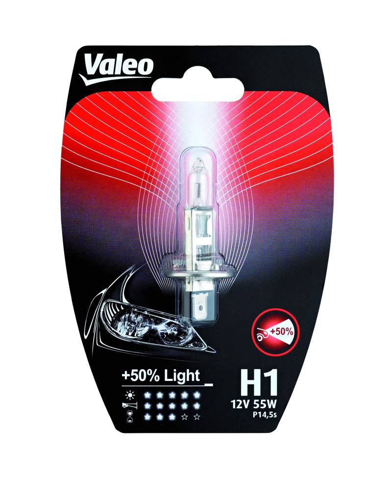 Valeo Halogen Glühlampe, H1-+ 50% Light-Blister x1, 32502 von Valeo