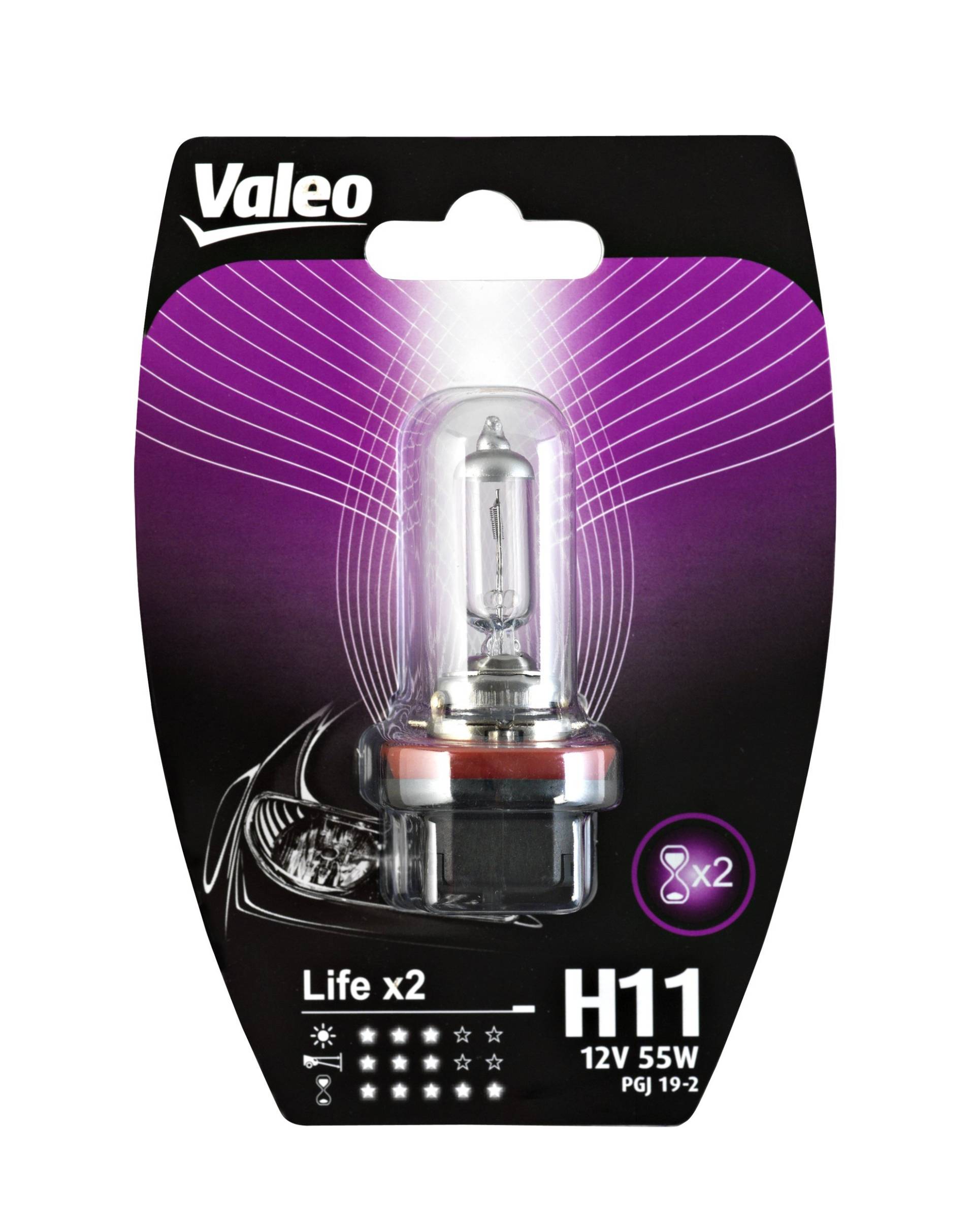 Valeo Halogen Glühlampe, H11-Life x2-Blister x1, 32524 von Valeo