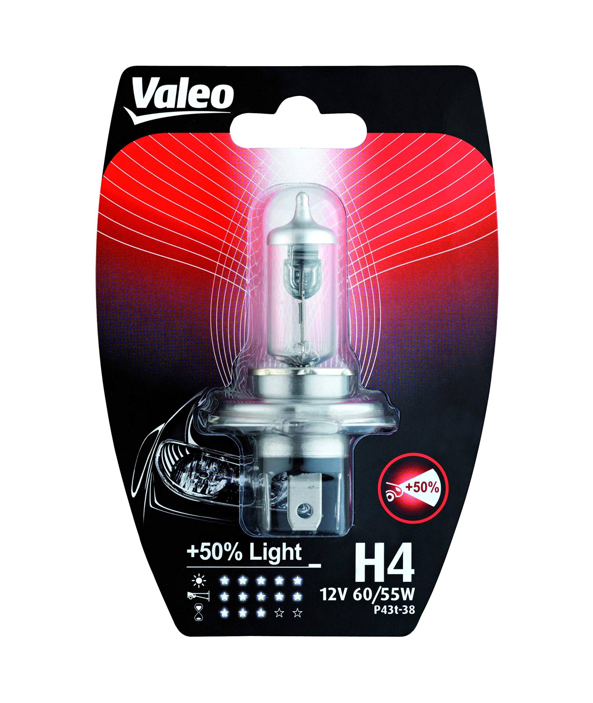 Valeo Halogen Glühlampe, H4-+ 50% Light-Blister x1, 32510 Valeo Halogen Glühlampe, H4-+ 50% Light-Blister x1, 32510 von VALEO