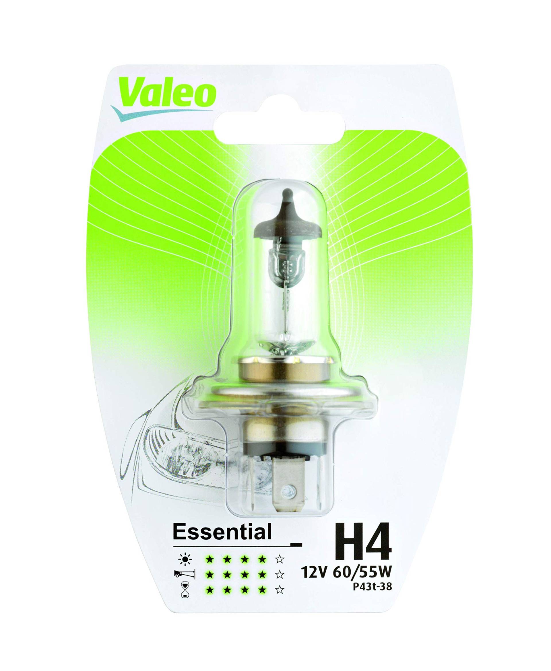 Valeo Halogen Glühlampe, H4-Essential-Blister x1, 32006 von Valeo
