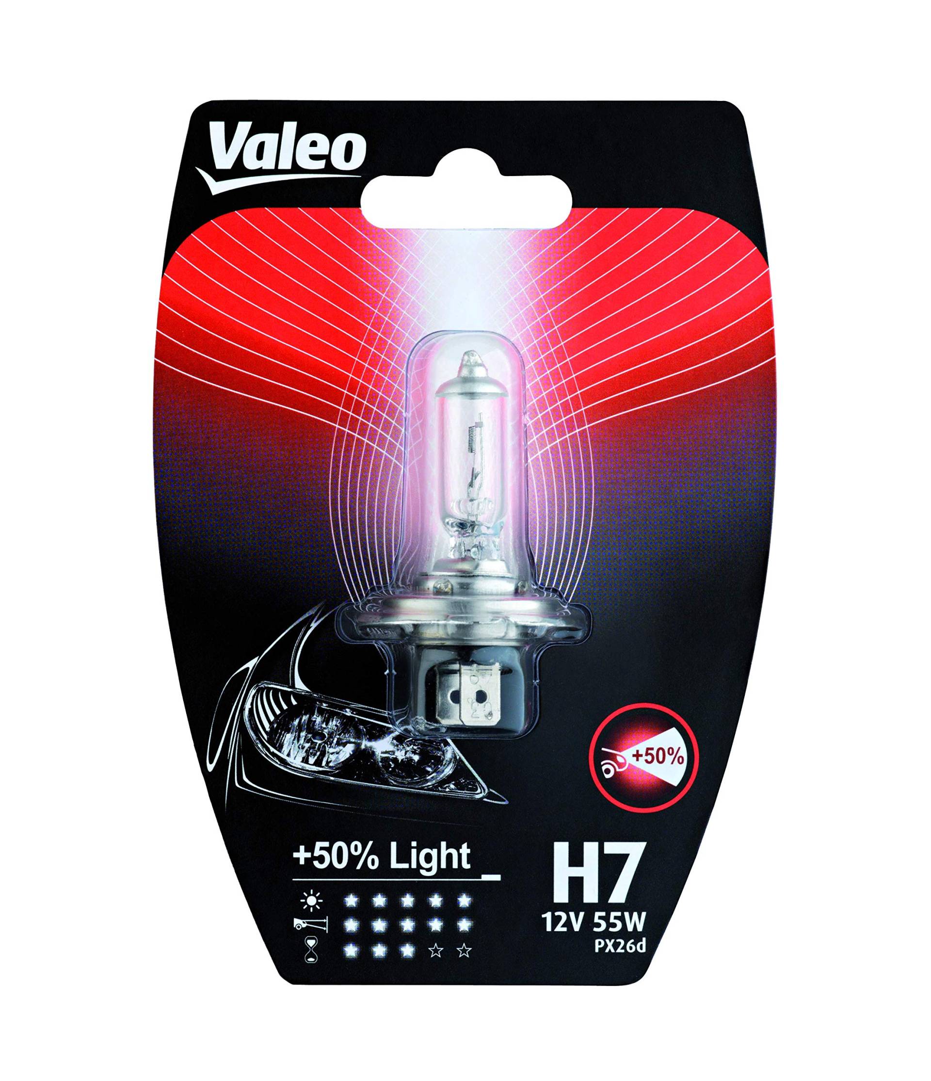 Valeo Halogen Glühlampe, H7-+ 50% Light-Blister x1, 32518 von Valeo