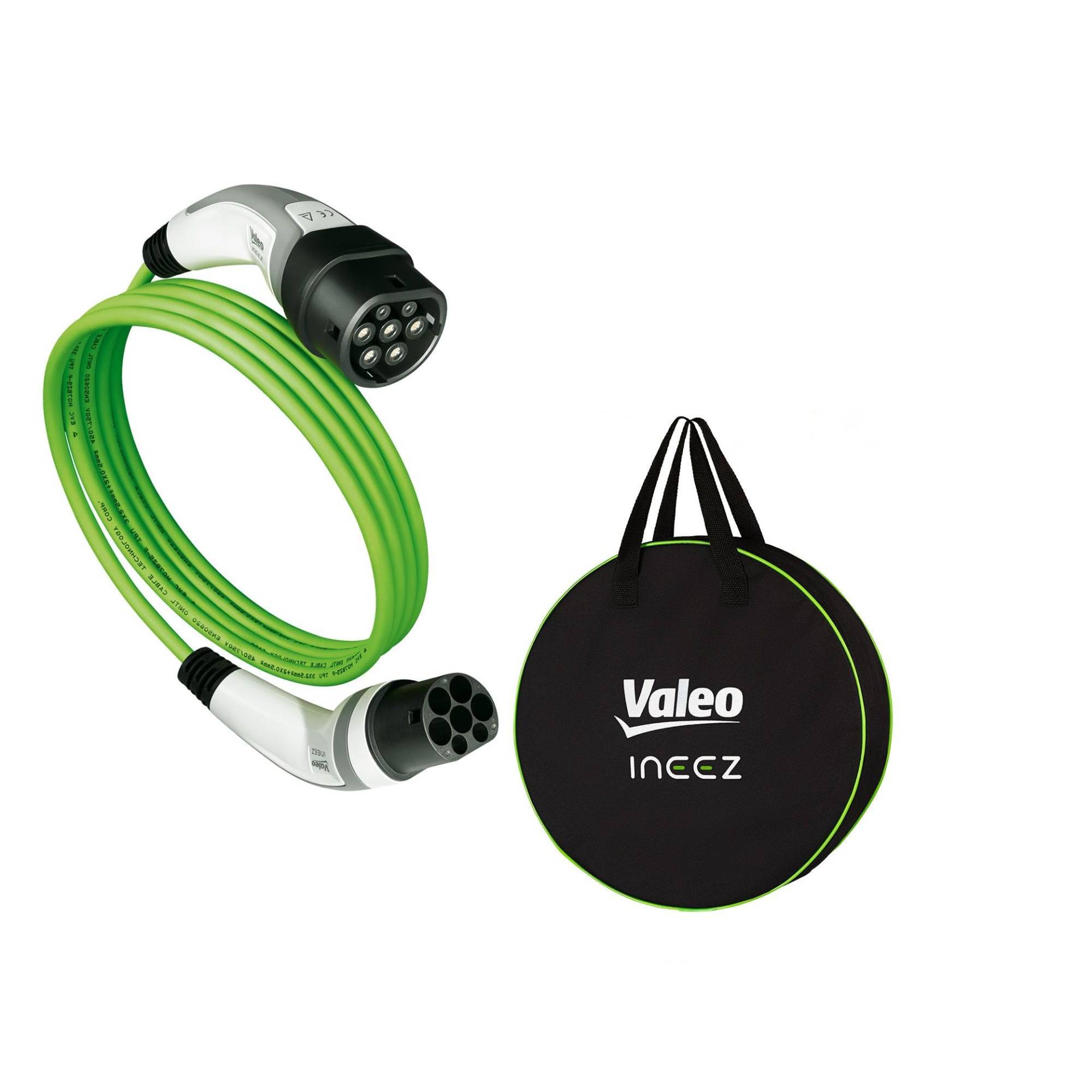 Valeo Ineez - 652105 - Ladekabel für Elektro- oder Plug-in-Hybrid-Fahrzeuge mit Transporttasche - Typ 2 auf Typ 2-22 kW - 5 Meter Valeo Ineez - 652105 - Ladekabel für Elektro- oder Plug-in-Hybrid-Fahrzeuge mit Transporttasche - Typ 2 auf Typ 2-22 kW - 5 Meter von Valeo