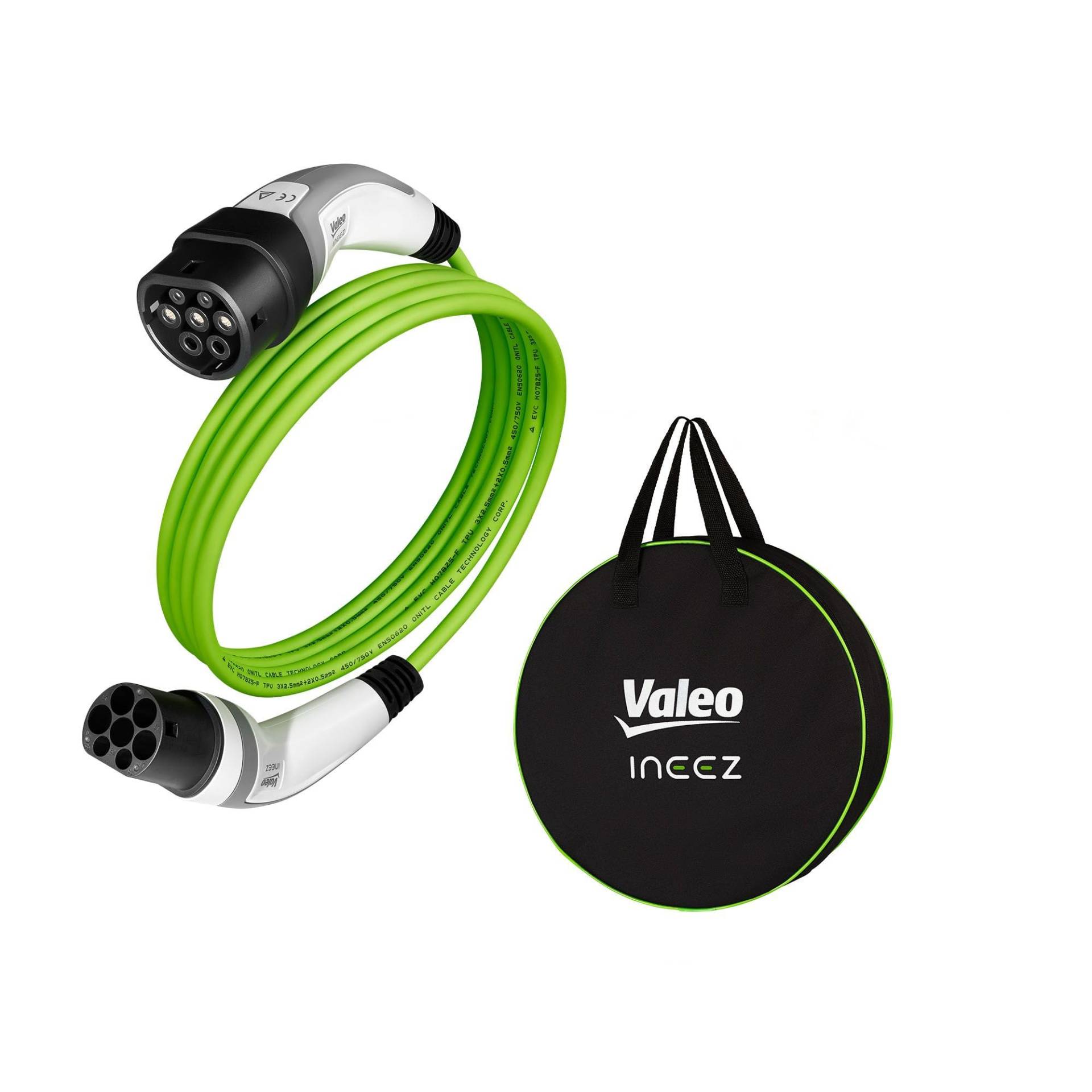 Valeo Ineez - 652109 - Ladekabel für Elektro- oder Plug-in-Hybrid-Fahrzeuge mit Transporttasche - Typ 2 auf Typ 2-7,4 kW - 10 Meter Valeo Ineez - 652109 - Ladekabel für Elektro- oder Plug-in-Hybrid-Fahrzeuge mit Transporttasche - Typ 2 auf Typ 2-7,4 kW - 10 Meter von Valeo