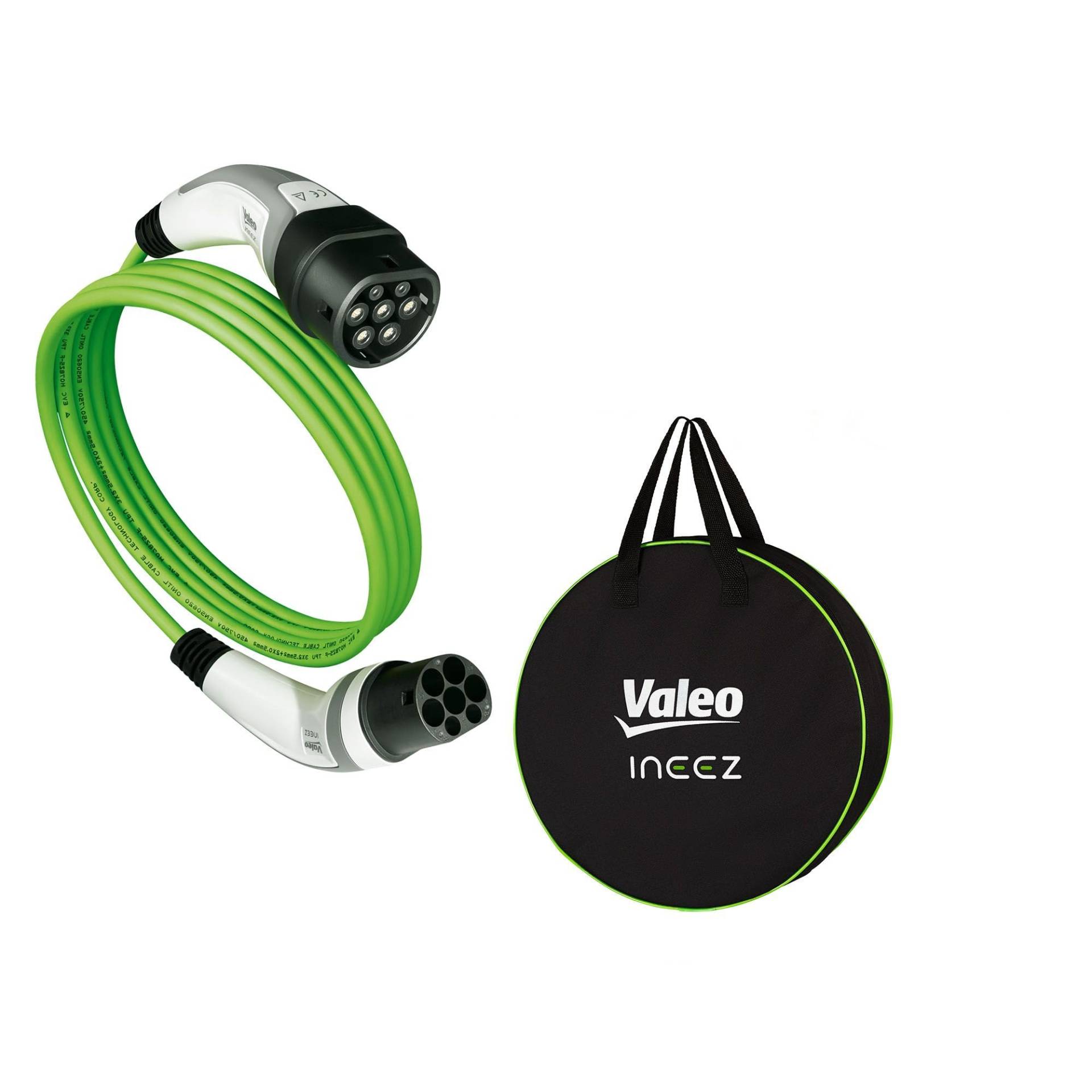 Valeo Ineez - 652110 - Ladekabel für Elektro- oder Plug-in-Hybrid-Fahrzeuge mit Transporttasche - Typ 2 auf Typ 2-11 kW - 10 Meter von Valeo