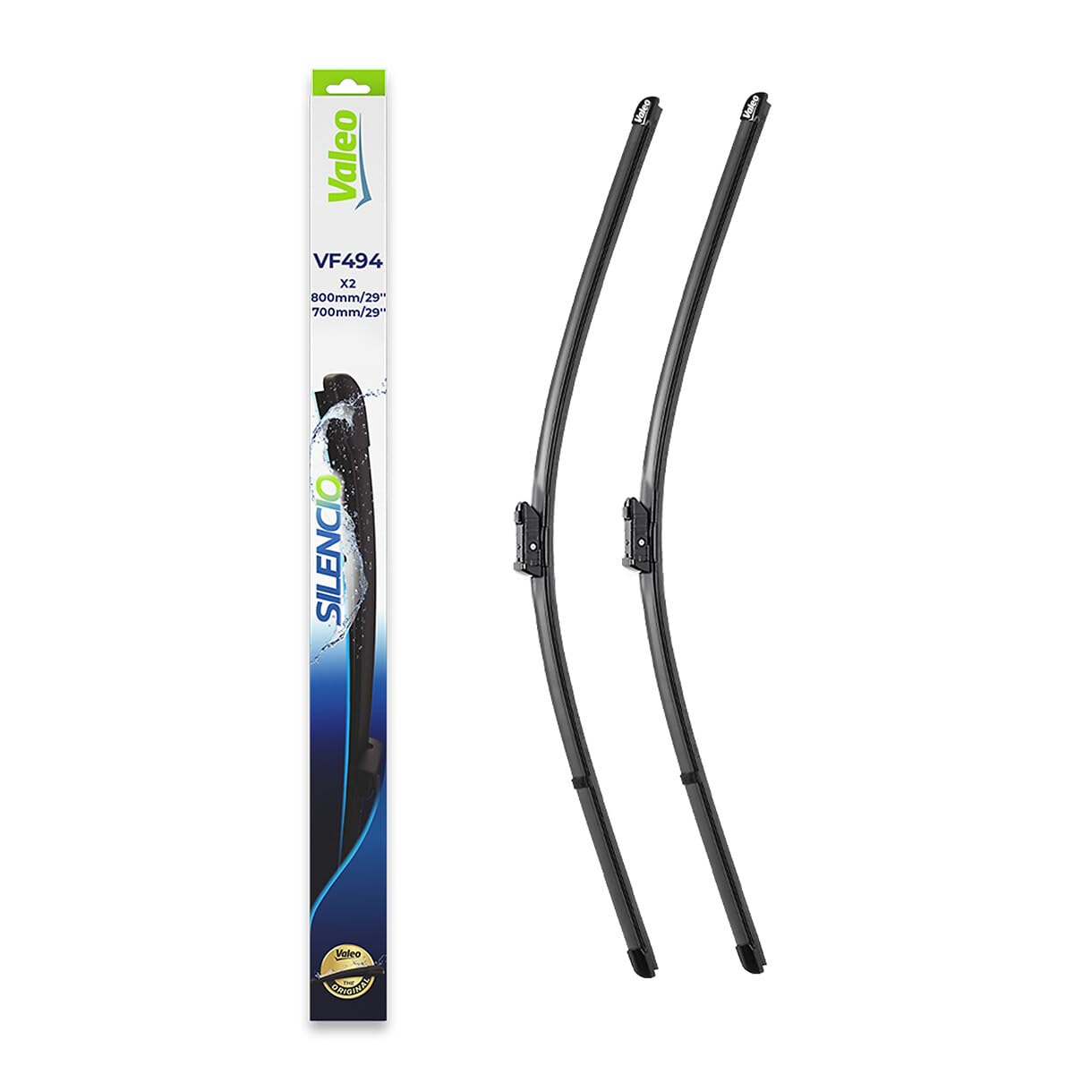 VALEO Silencio Wischer - VF494 - Leistungsstarke, hervorragende Sicht auf der Straße, einfache Montage - originale Flachblätter 730mm/730mm - Vorne - Set mit 2 Wischerblättern - 574694 VALEO Silencio Wischer - VF494 - Leistungsstarke, hervorragende Sicht auf der Straße, einfache Montage - originale Flachblätter 730mm/730mm - Vorne - Set mit 2 Wischerblättern - 574694 von Valeo