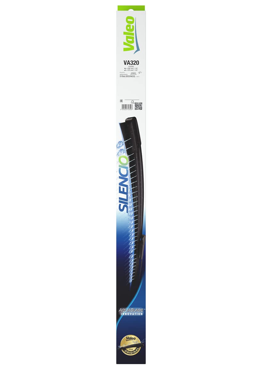 VALEO Silencio Original Aquablade Wischer - VA320 - Set aus besten Reinigungs- und Wischleistung Beheizten Wischerblättern 630mm/575mm - Vorne - Set mit 2 Wischerblättern - 572320 VALEO Silencio Original Aquablade Wischer - VA320 - Set aus besten Reinigungs- und Wischleistung Beheizten Wischerblättern 630mm/575mm - Vorne - Set mit 2 Wischerblättern - 572320 von VALEO