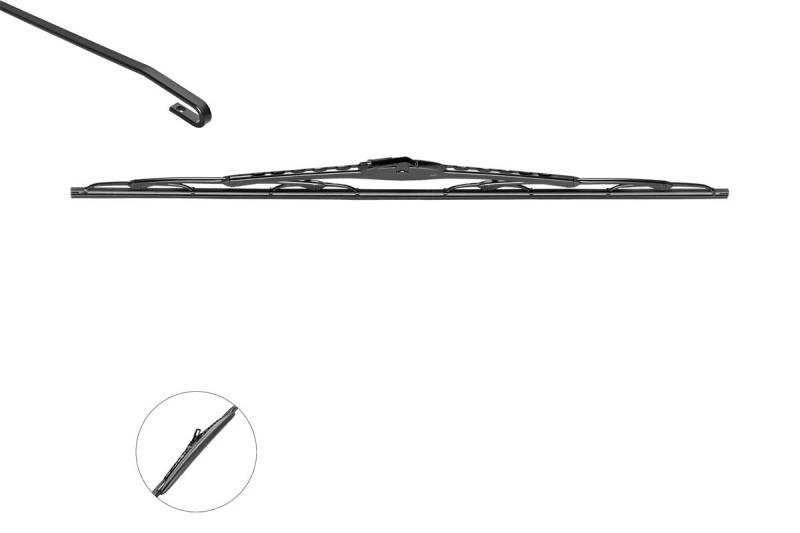 VALEO Silencio Wischer - VM105 - Optimal aerodynamisches konventionelles Original Wischblatt mit Spoiler - 600mm - Vorne - Beinhaltet: 1 Wischblatt - 574155 von VALEO