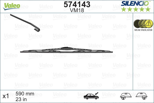 Wischblatt beifahrerseitig Valeo 574143 Wischblatt beifahrerseitig Valeo 574143 von Valeo