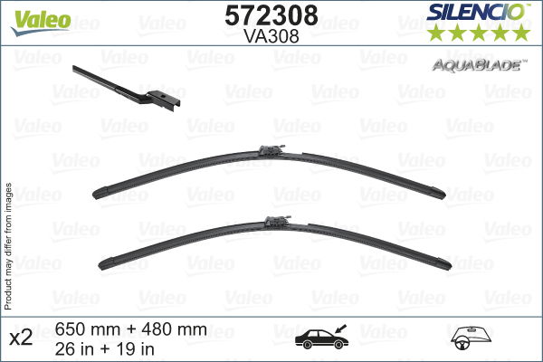 Wischblatt vorne Valeo 572308 Wischblatt vorne Valeo 572308 von Valeo
