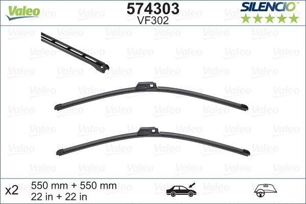 Wischblatt vorne Valeo 574303 Wischblatt vorne Valeo 574303 von Valeo