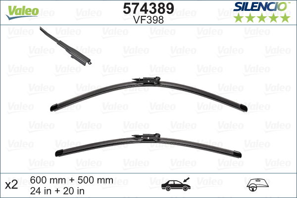 Wischblatt vorne Valeo 574389 Wischblatt vorne Valeo 574389 von Valeo