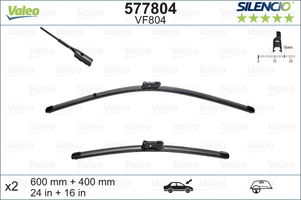 Wischblatt vorne Valeo 577804 Wischblatt vorne Valeo 577804 von Valeo