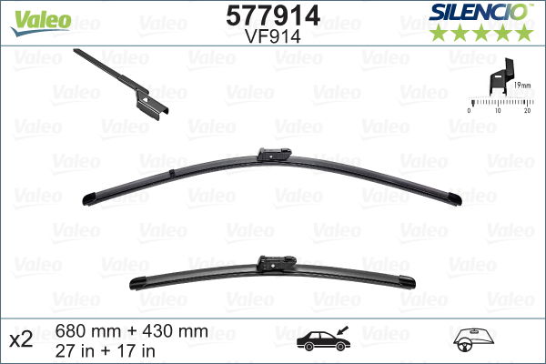 Wischblatt vorne Valeo 577914 Wischblatt vorne Valeo 577914 von Valeo