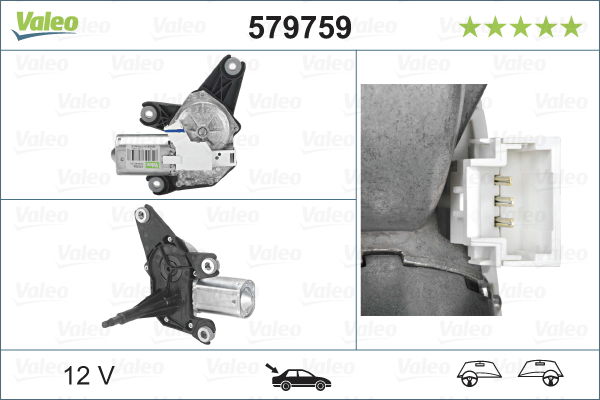 Wischermotor hinten Valeo 579759 Wischermotor hinten Valeo 579759 von Valeo