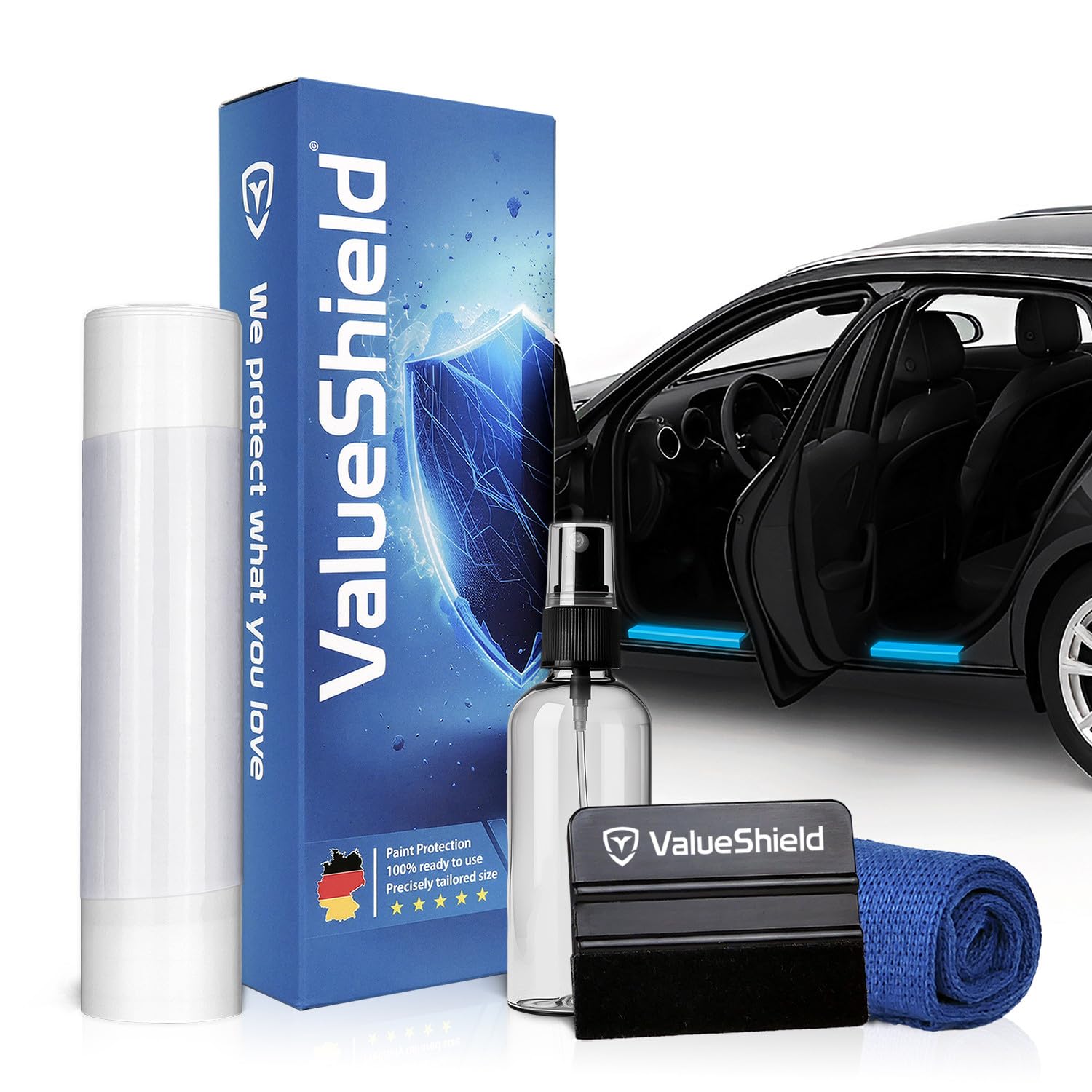 ValueShield passgenauer Einsteigsleistenschutz passend für Mazda CX-60 2022-2028 (5-Türer SUV): Hochleistungs-Lackschutzfolie & Kratzschutz, Türeinstieg, Türschwelle, | Transparent von ValueShield