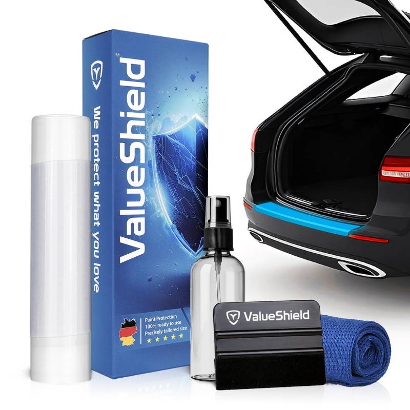 ValueShield passgenauer Ladekantenschutz passend für Porsche Cayenne 9YA 2017-2023 Vorfacelift (5-Türer SUV): Lackschutzfolie & Kratzschutz für Kofferraum, Stoßstange, Schweller | Transparent von ValueShield
